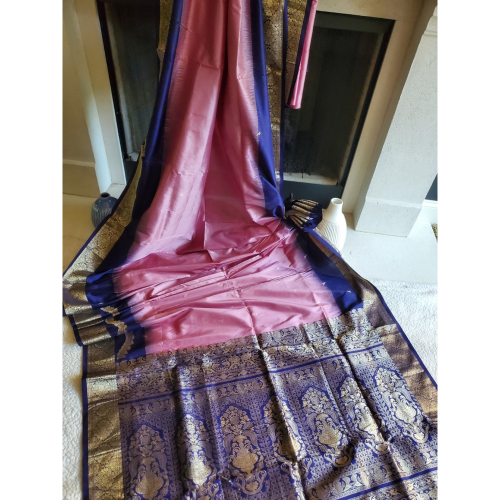 Women Pure Silk Kanjivaram Saree Handloom Wedding Festive Designer